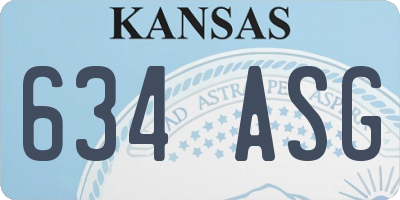 KS license plate 634ASG