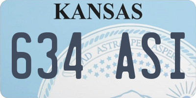 KS license plate 634ASI