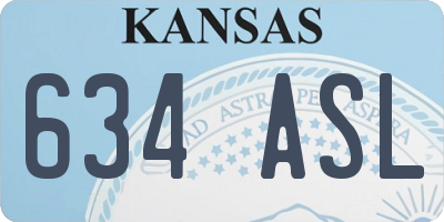 KS license plate 634ASL