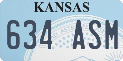 KS license plate 634ASM