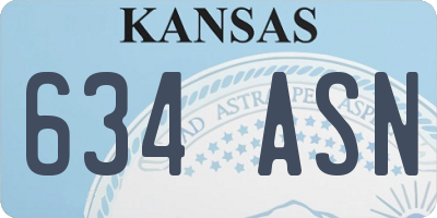 KS license plate 634ASN