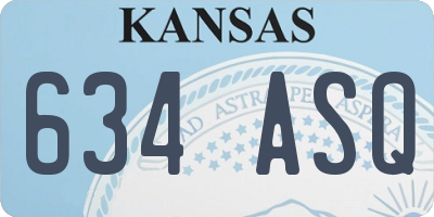 KS license plate 634ASQ