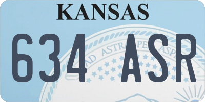 KS license plate 634ASR