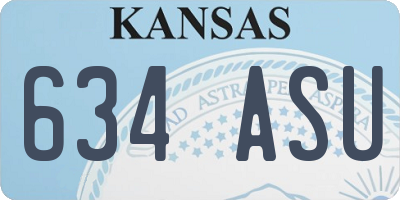 KS license plate 634ASU
