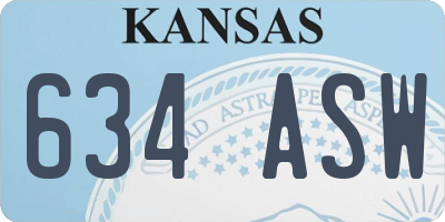 KS license plate 634ASW