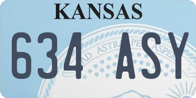 KS license plate 634ASY