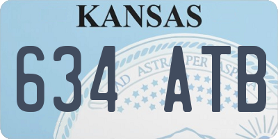 KS license plate 634ATB