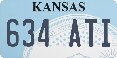 KS license plate 634ATI