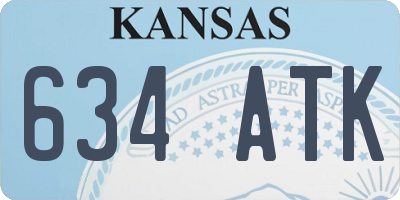 KS license plate 634ATK