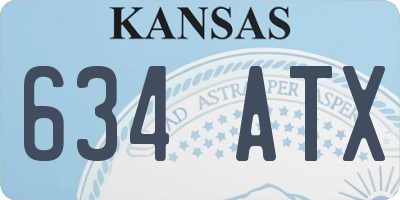 KS license plate 634ATX