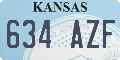 KS license plate 634AZF