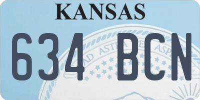 KS license plate 634BCN