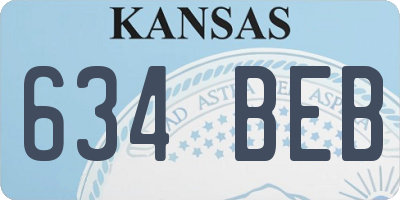KS license plate 634BEB