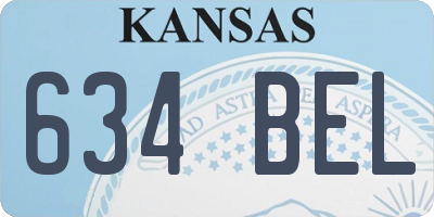 KS license plate 634BEL