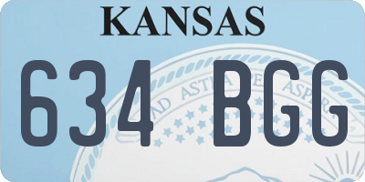 KS license plate 634BGG
