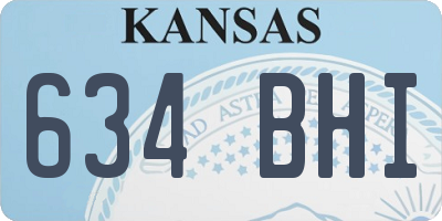 KS license plate 634BHI