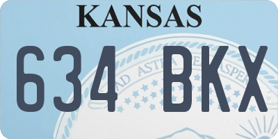 KS license plate 634BKX