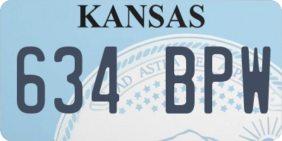 KS license plate 634BPW