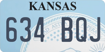 KS license plate 634BQJ