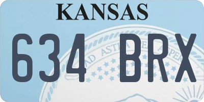 KS license plate 634BRX