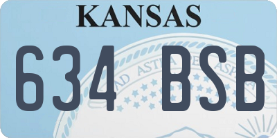 KS license plate 634BSB