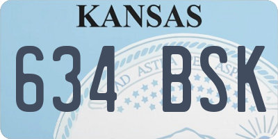 KS license plate 634BSK