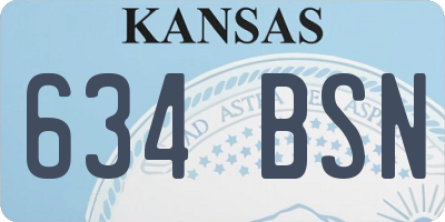 KS license plate 634BSN