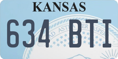 KS license plate 634BTI
