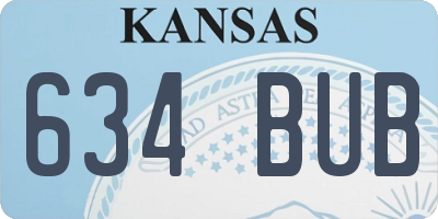 KS license plate 634BUB