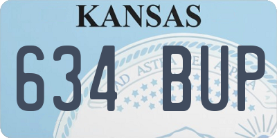 KS license plate 634BUP