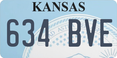 KS license plate 634BVE