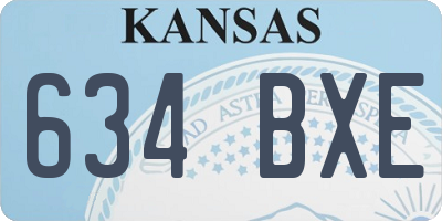 KS license plate 634BXE