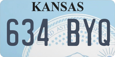KS license plate 634BYQ