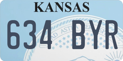 KS license plate 634BYR
