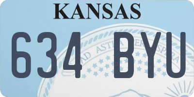 KS license plate 634BYU