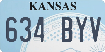 KS license plate 634BYV