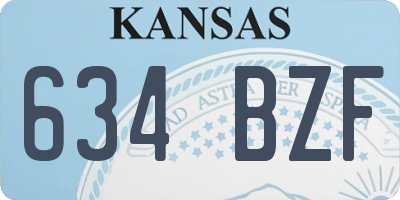 KS license plate 634BZF