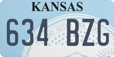 KS license plate 634BZG