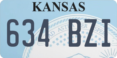 KS license plate 634BZI