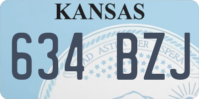 KS license plate 634BZJ