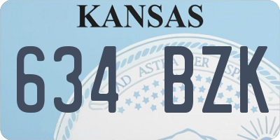 KS license plate 634BZK