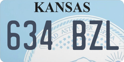 KS license plate 634BZL