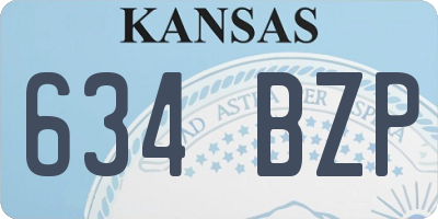 KS license plate 634BZP