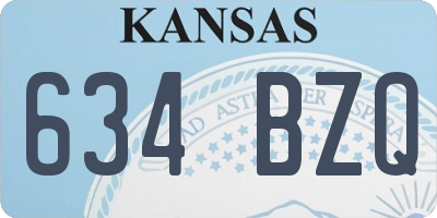 KS license plate 634BZQ