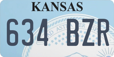 KS license plate 634BZR