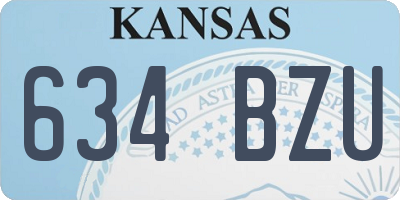 KS license plate 634BZU