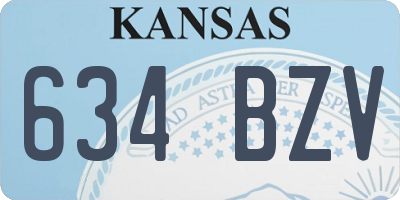 KS license plate 634BZV