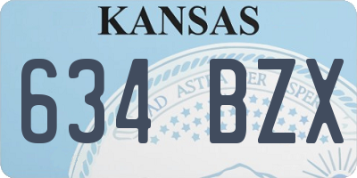 KS license plate 634BZX