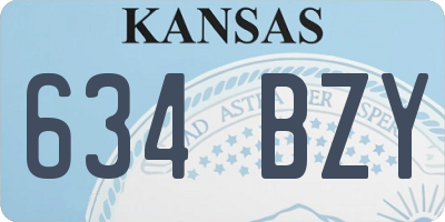 KS license plate 634BZY