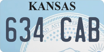 KS license plate 634CAB